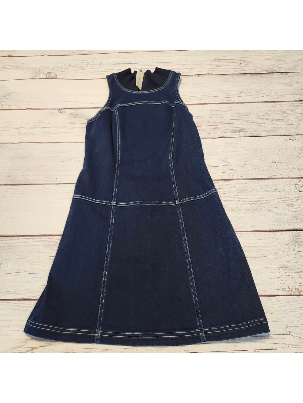 Anthropologie Pilcro Mock Neck Denim Mini Sleeveless Size Medium NWT